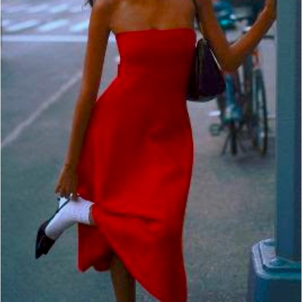 Strapless midi sweater dress by Anthropologie in size large